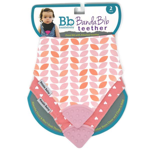 Bazzle Baby - Banda Bib Teether 2-Pack