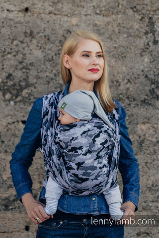 Lenny Lamb Grey Camo Woven Wrap