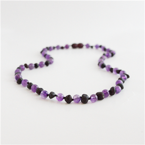 amber and amethyst necklace