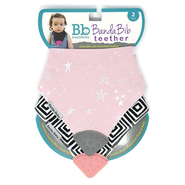 Bazzle Baby - Banda Bib Teether 2-Pack