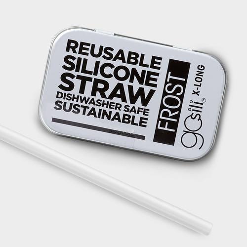 GoSili Extra Long Straw with Tin