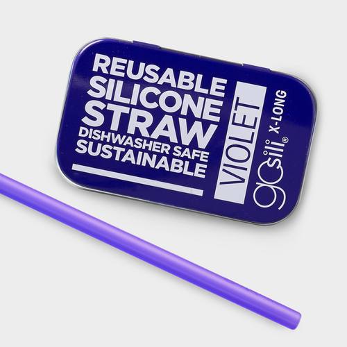 GoSili Extra Long Straw with Tin