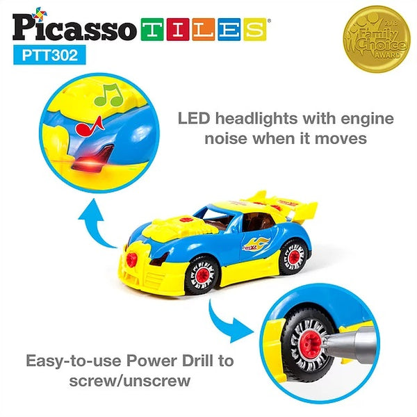 PicassoTiles Take a Part Race Car