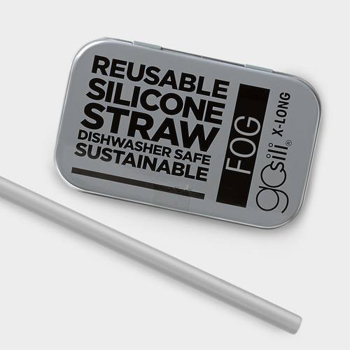 GoSili Extra Long Straw with Tin